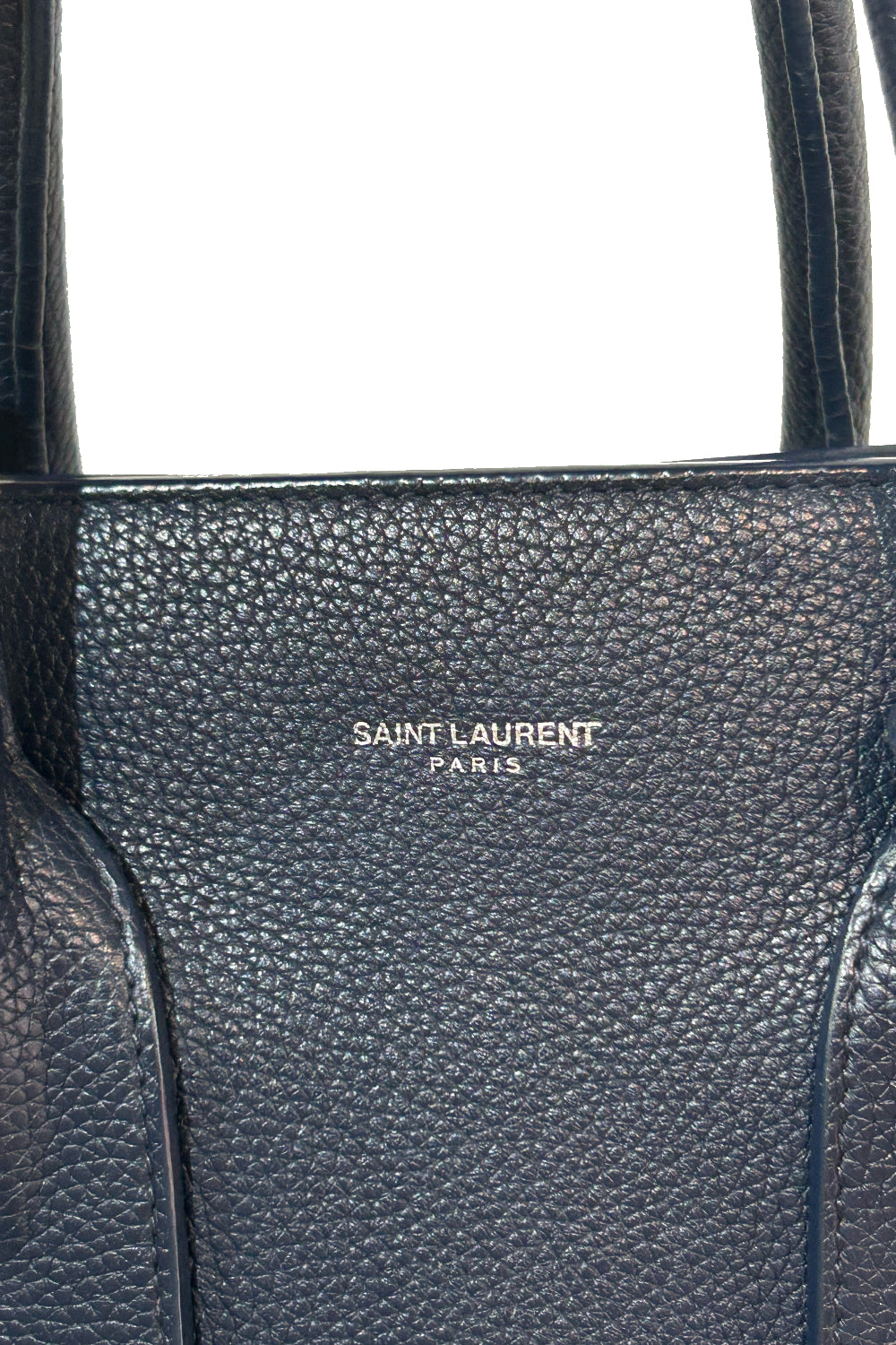 SAINT LAURENT Sac De Jour  medium navy grain supple leather with strap