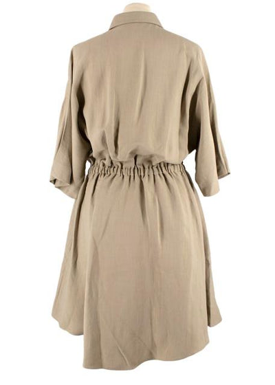 BRUNELLO CUCCINELLI saharienne linen dress size S