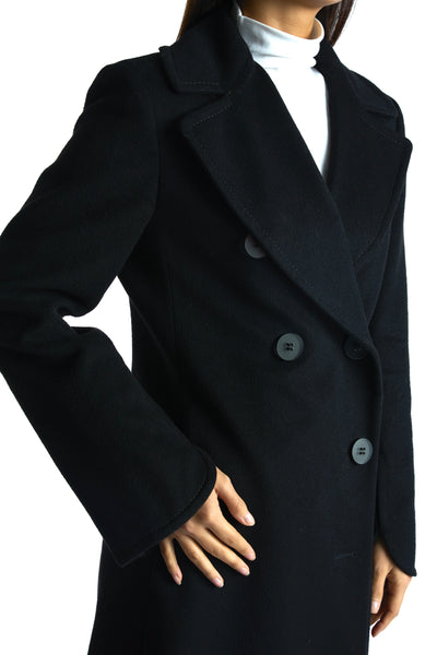 SPORTMAX wool black coat size 12