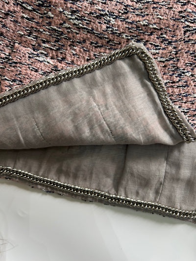 CHANEL Pink Silver Zip Chain Two Pieces Suit 2011 size 42