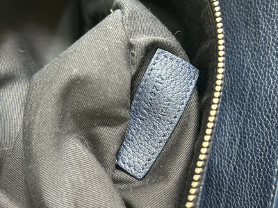 SAINT LAURENT Sac De Jour  medium navy grain supple leather with strap