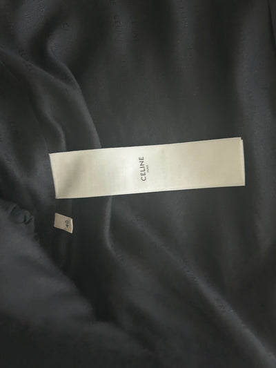 CELINE black chasseur jacket boucle with signature buttons size 40