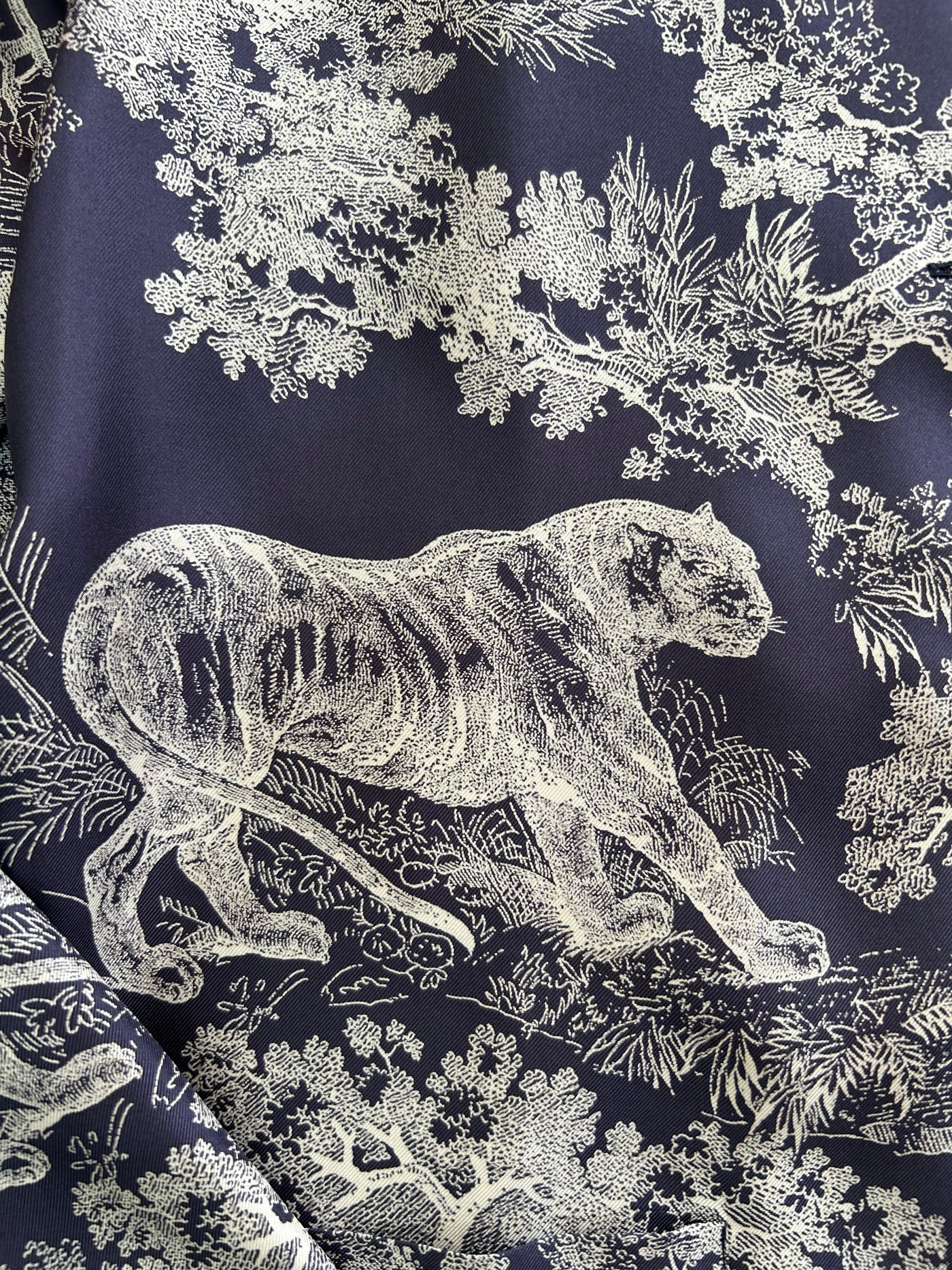 CHRISTIAN DIOR Silk Toile De Jouy blouse size 36fr oversized