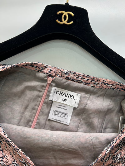 CHANEL Pink Silver Zip Chain Two Pieces Suit 2011 size 42