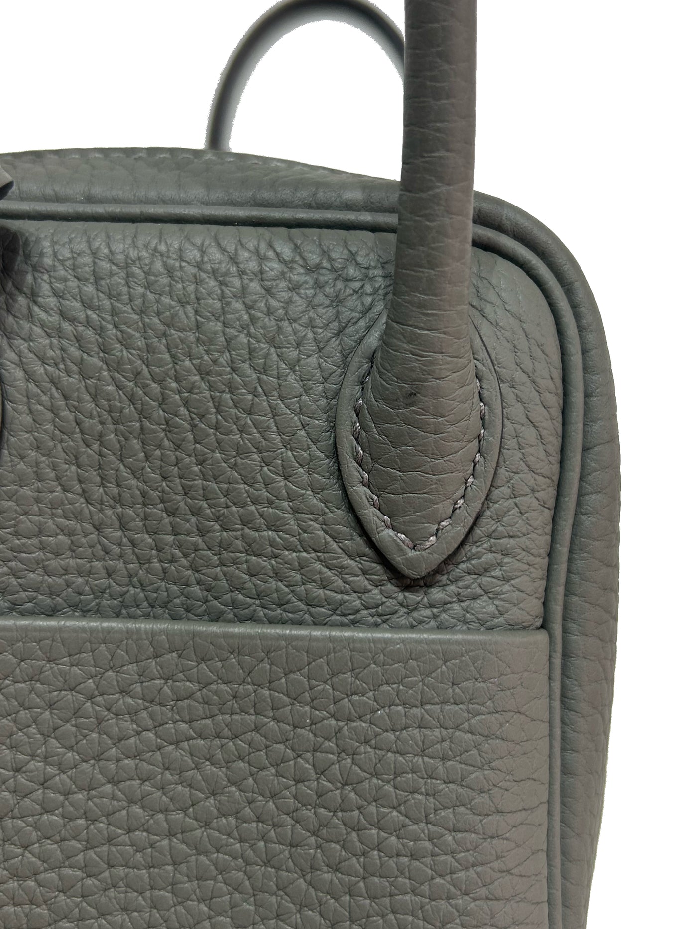 HERMES Lindy Mini || Gris Meyer Clemence leather with Gold Hardware