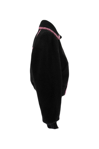 CHANEL COCO NEIGE Shearling Bomber Jacket size 42