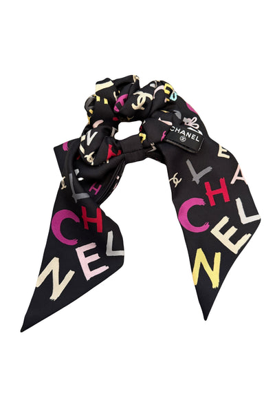 CHANEL Silk Multi Color Hair Bow Tie - NEVER USED with box and receipt