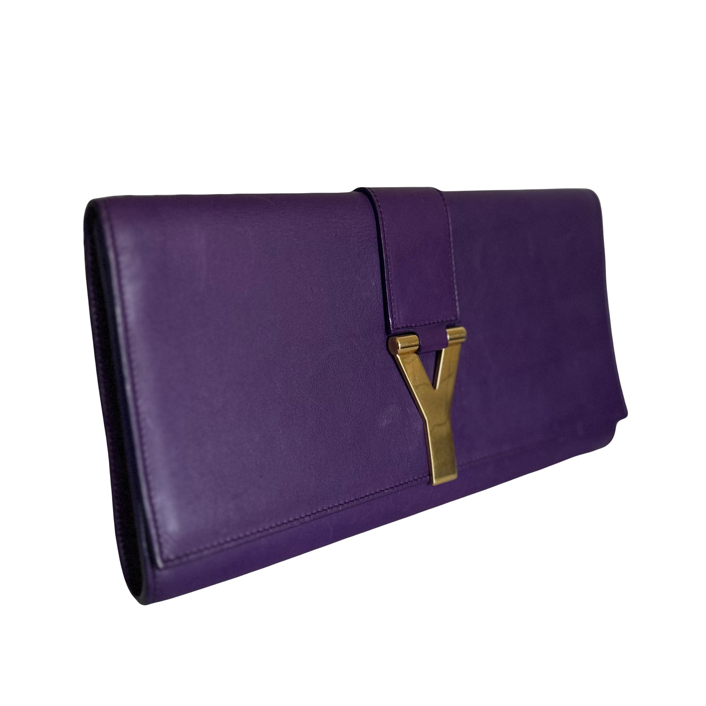 SAINT LAURENT Y Purple clutch