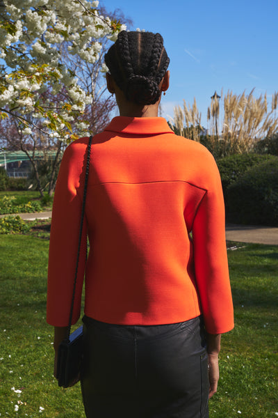 CHRISTIAN DIOR spring 2022 runway orange jacket size 38fr