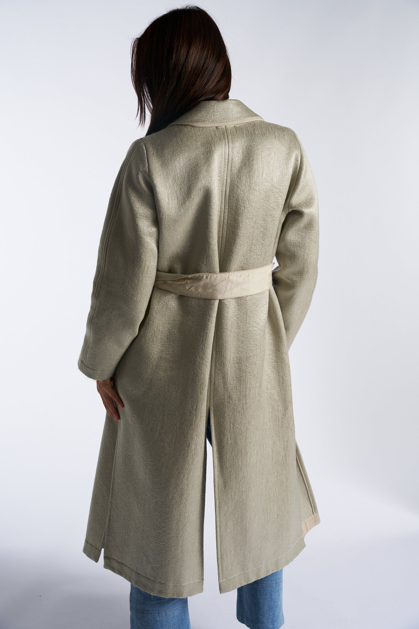 FORTE FORTE Pistachio belted coat