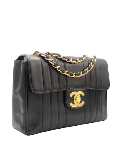 CHANEL VINTAGE 1991-1994 Jumbo Mademoiselle Vertical