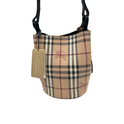 BURBERRY small Haymarket bucket bag brand new with tag