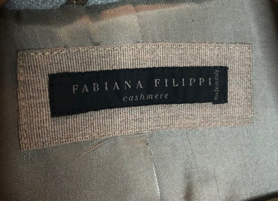FABIANA FILIPPI Cashmere coat with mink fur collar size M