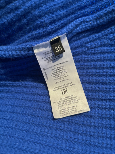 ETRO blue logo knitted cardigan size 38 larged to size
