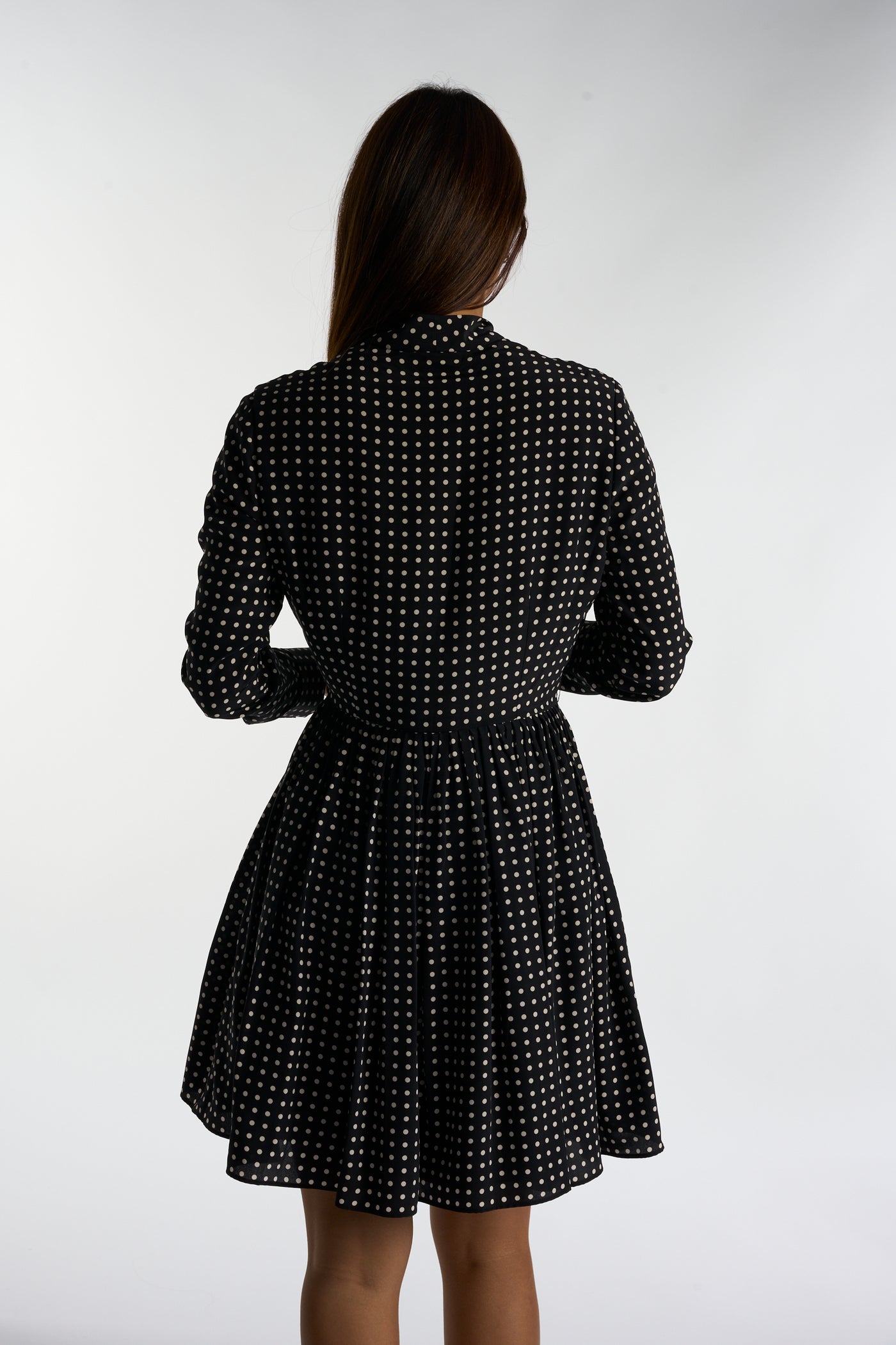 SAINT LAURENT Polka Dot silk dress size 42