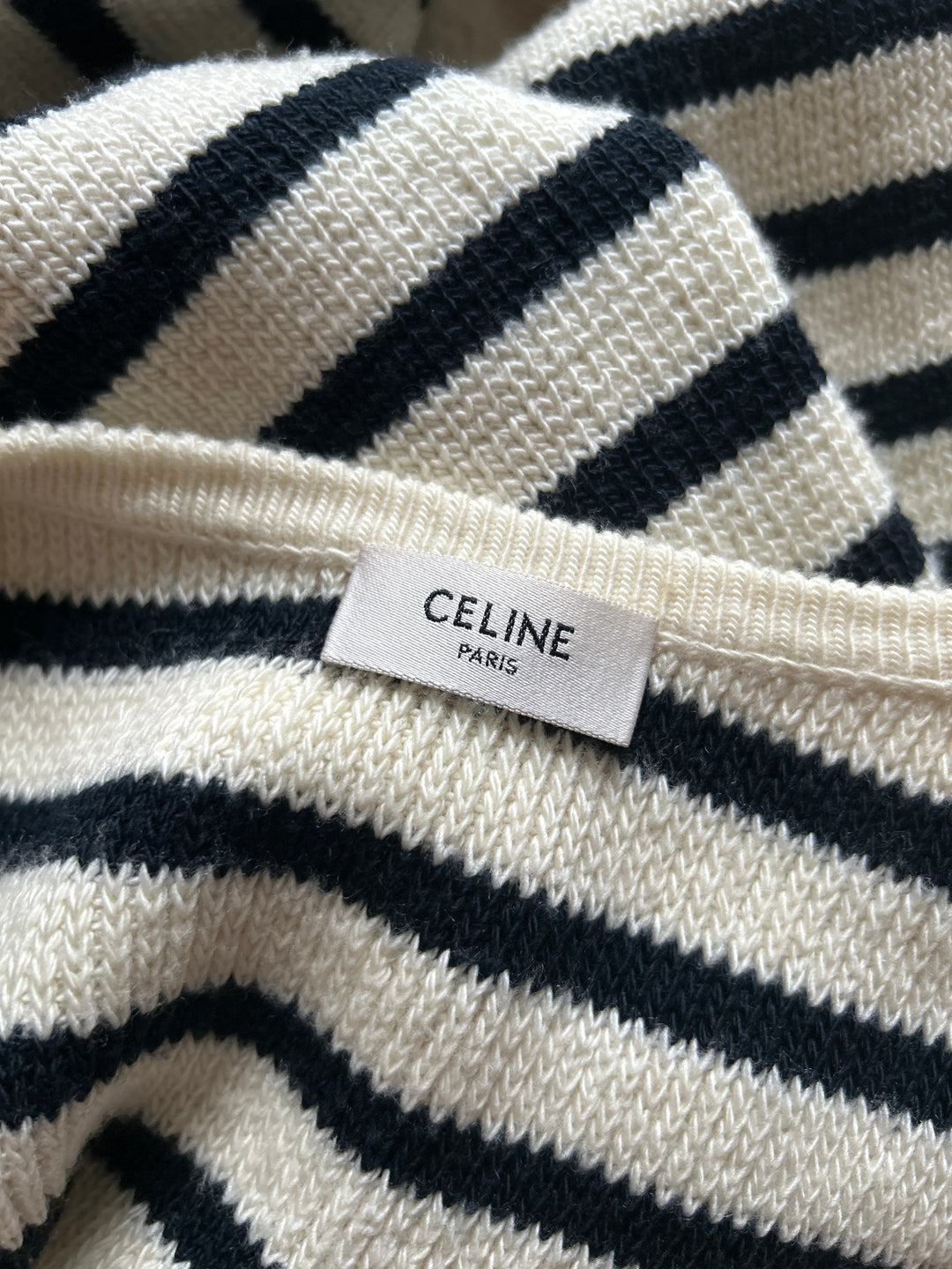 Cardigan Vintage Céline - Coton Turquoise Avec Broderies & Boutons Triomphes - Taille M - Occasion