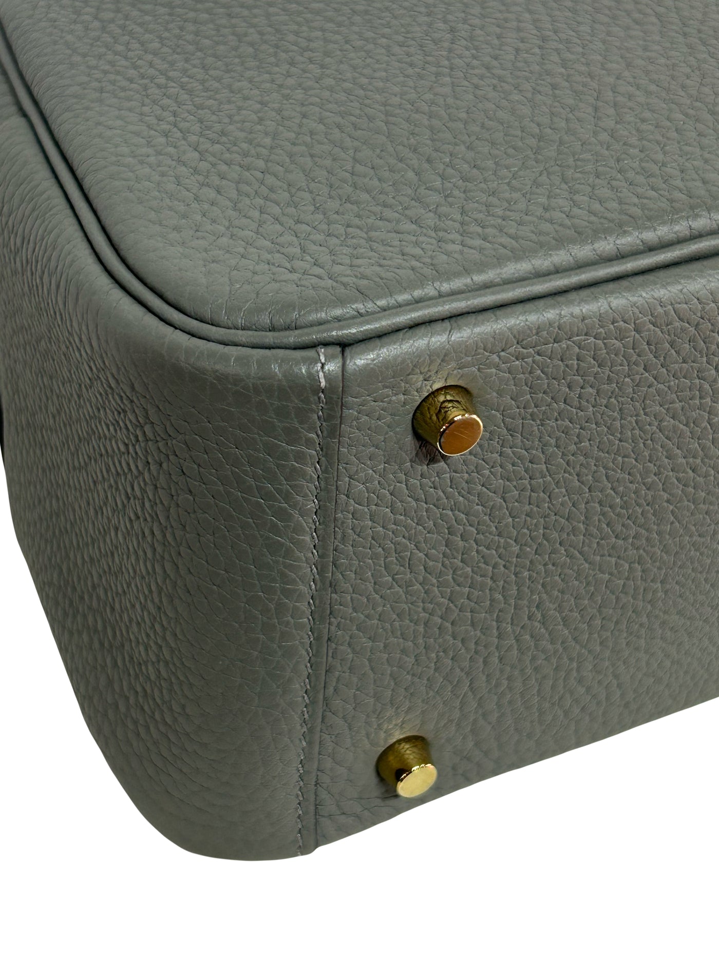 HERMES Lindy Mini || Gris Meyer Clemence leather with Gold Hardware