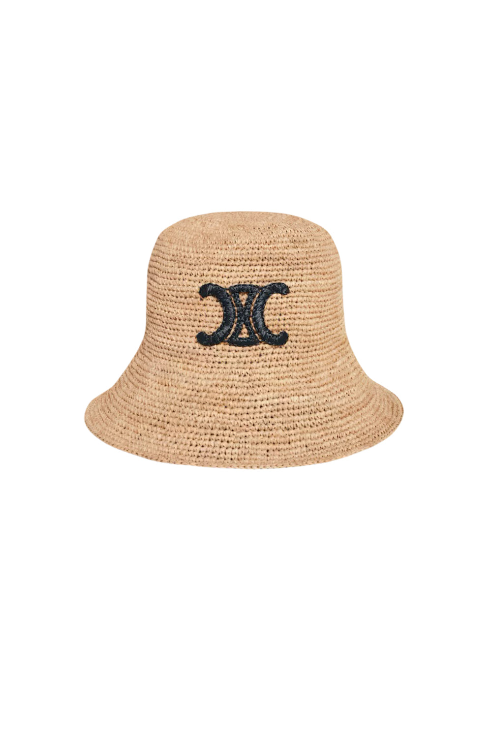 CELINE Triomphe bucket hat raffia never worn current collection £590