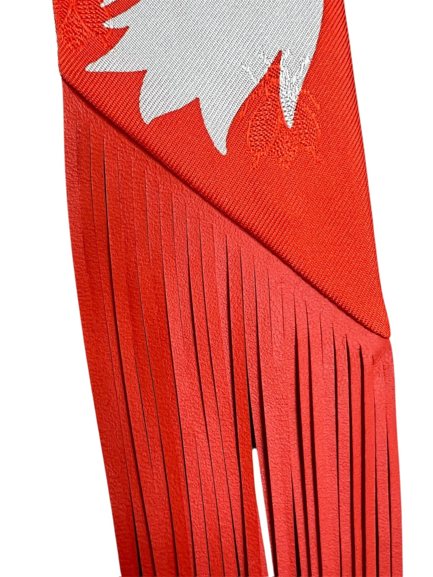 HERMES Bouquet Final Katie's Scott Leather Fringe Twilly new with box