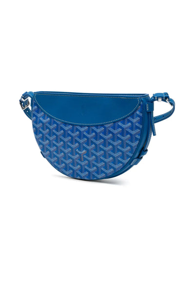 GOYARD Hirondelle Blue Goyardine Crossbody Handbag - Never Worn Full Set with Receipt