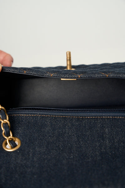 CHANEL mini denim ghw handbag brand new full set