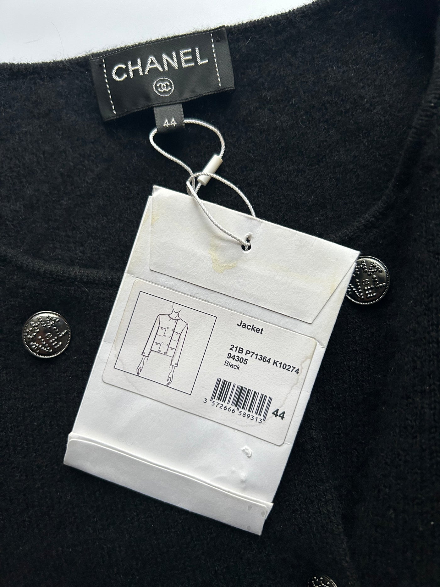 CHANEL 2021 cashmere double breasted jacket with tag size 44