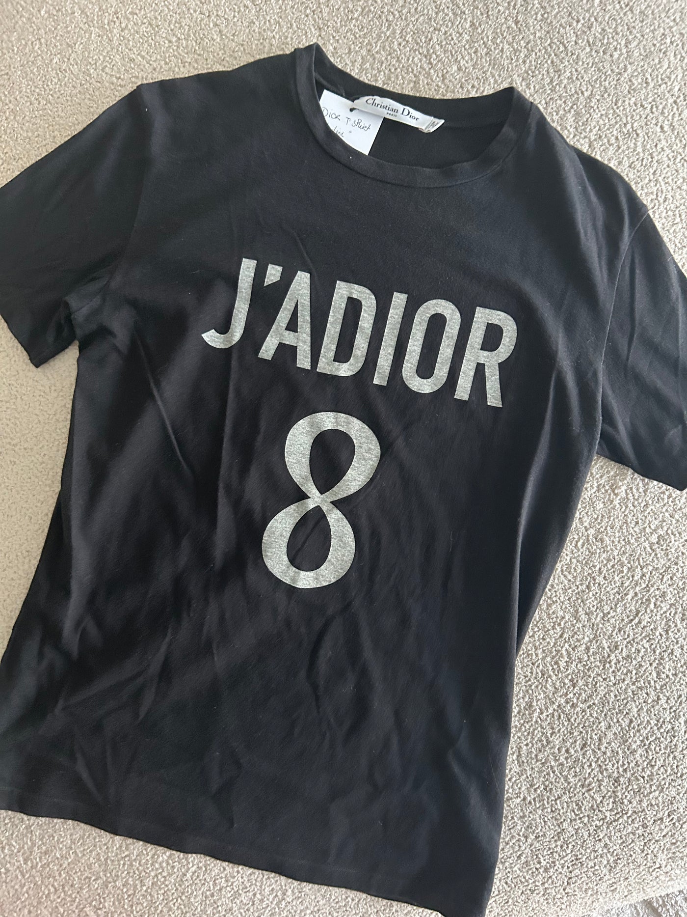 CHRISTIAN DIOR Lycky Number 8 J'Ddior black T-shirt