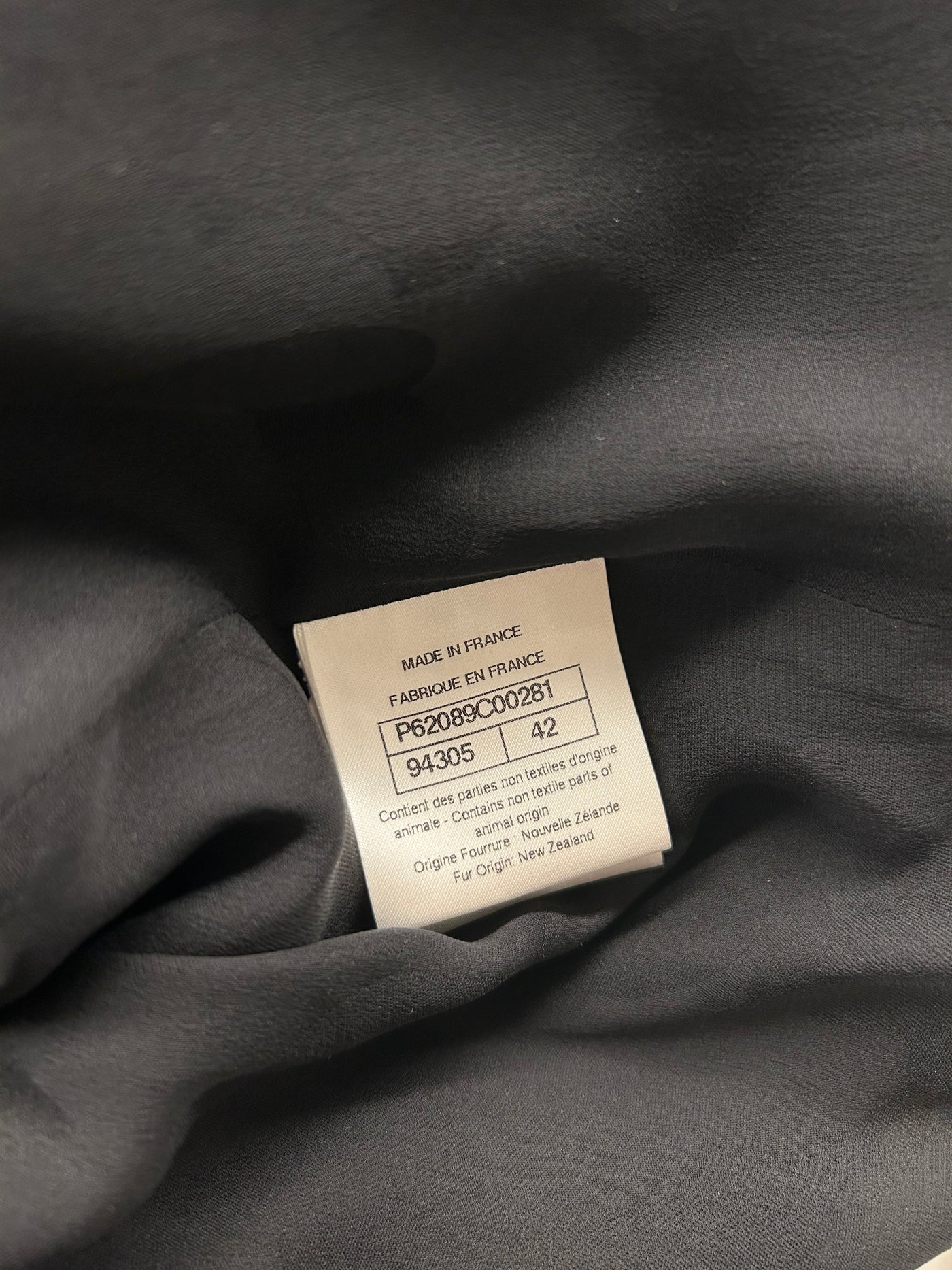 CHANEL COCO NEIGE Shearling Bomber Jacket size 42