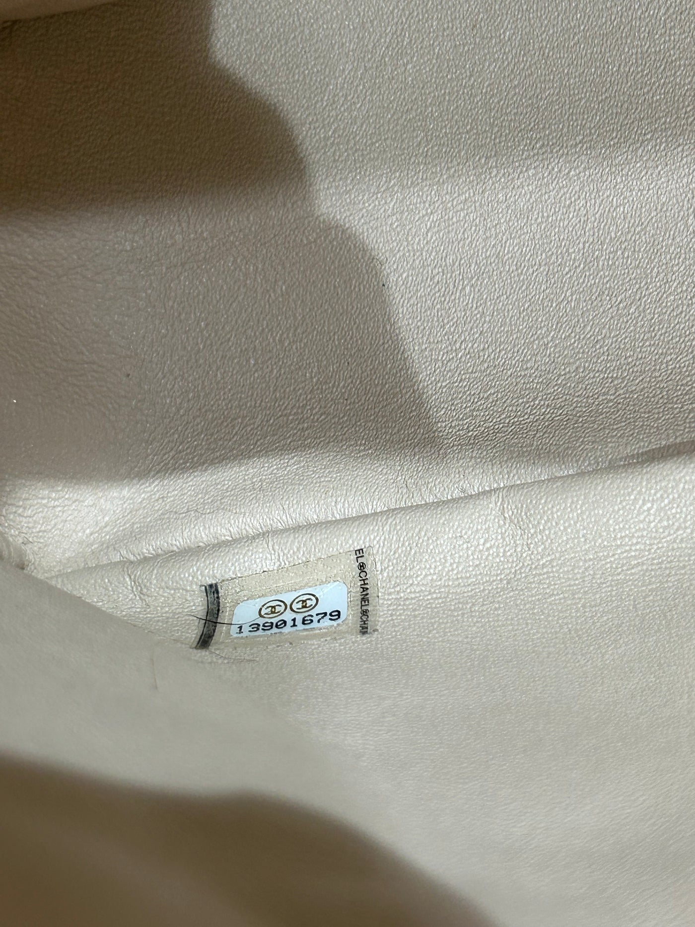 CHANEL Jumbo Single Flap Beige Clair Lambskin Leather Silver Hardware with box