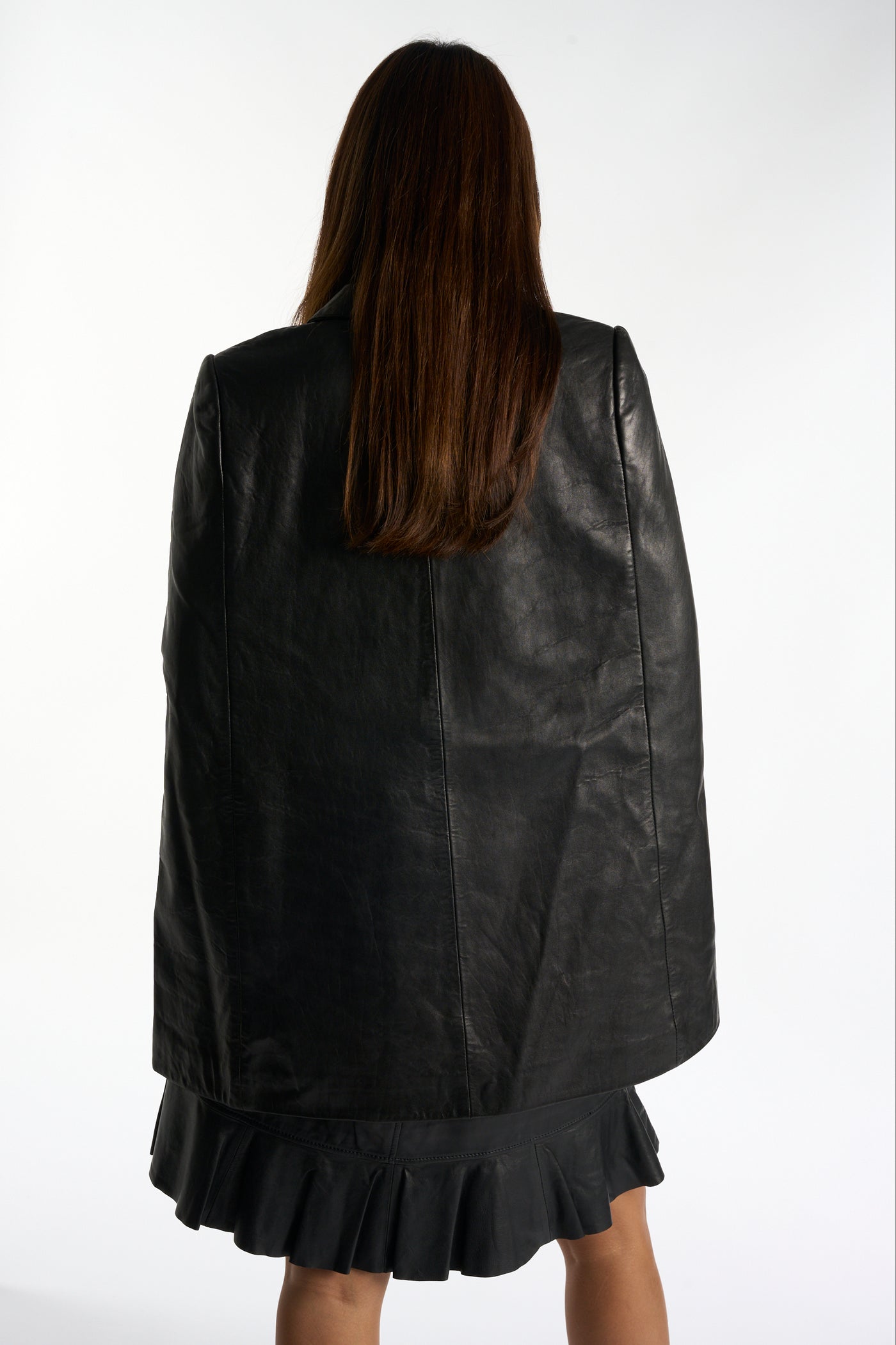 SAINT LAURENT leather cape size 40fr