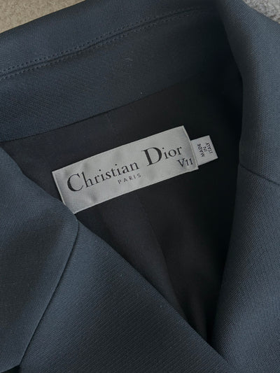 CHRISTIAN DIOR black double breasted cropped jacket