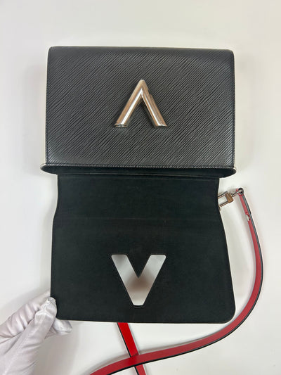 LOUIS VUITTON Twist MM Love Lock Charm Limited Edition Epi leather Black White Red - Full set ( Box, dust bag, receipt)