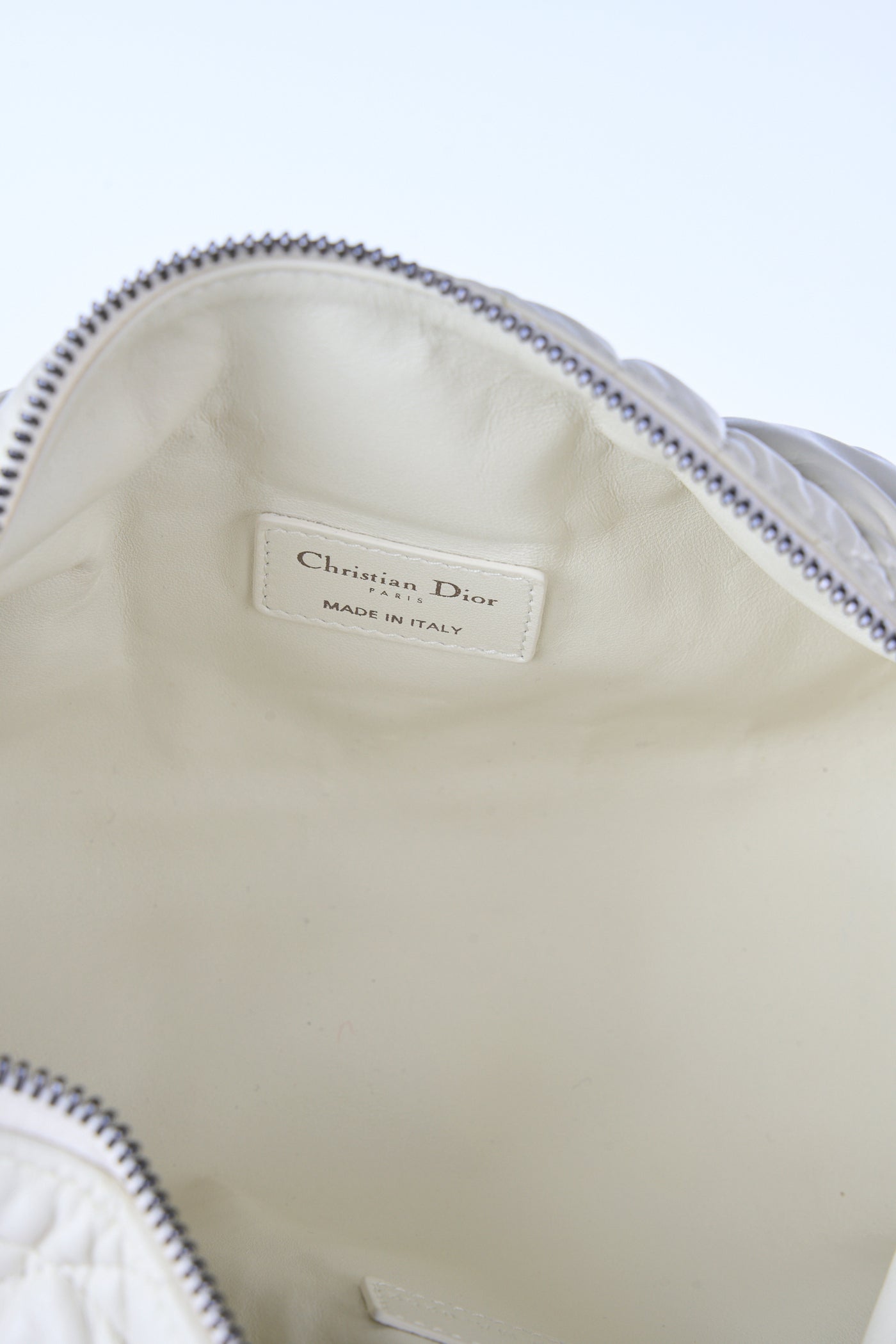 Christian DIOR White Nomad Travel leather pouch RRP: £1700