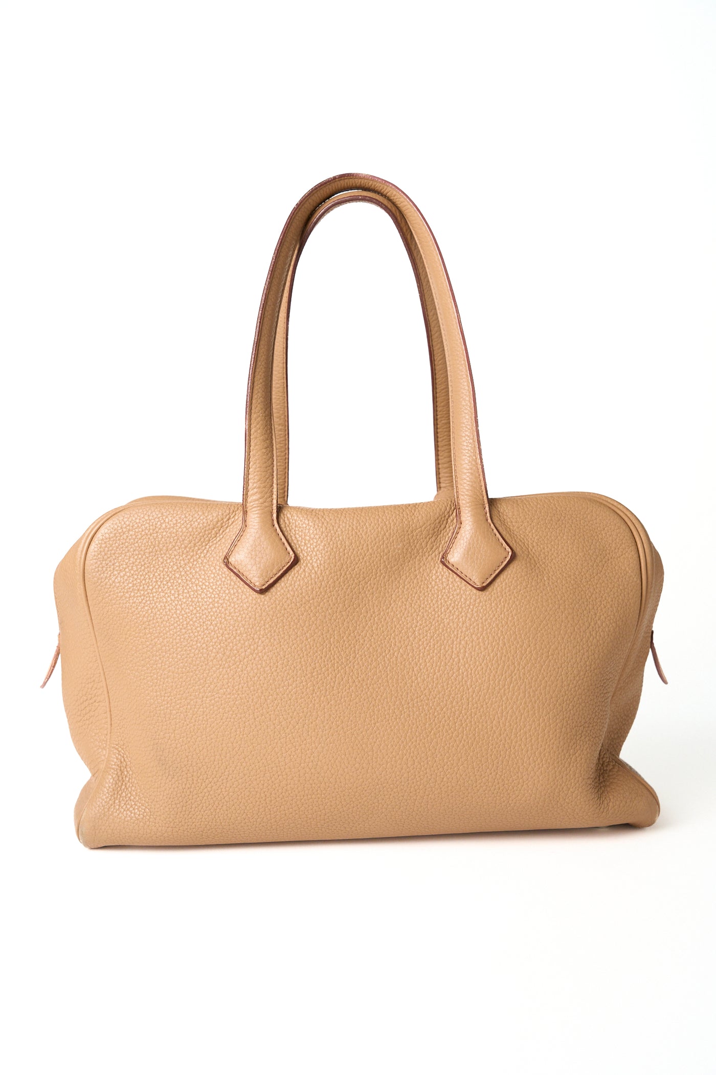 HERMES Victoria 35 clemence leather palladium hardware handbag