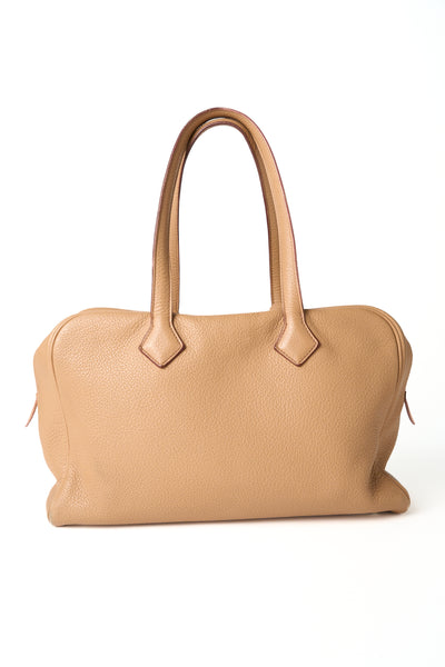 HERMES Victoria 35 clemence leather palladium hardware handbag
