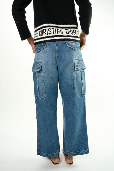 CHRISTIAN DIOR D02 8 capsule collection cargo jeans size 34 oversized