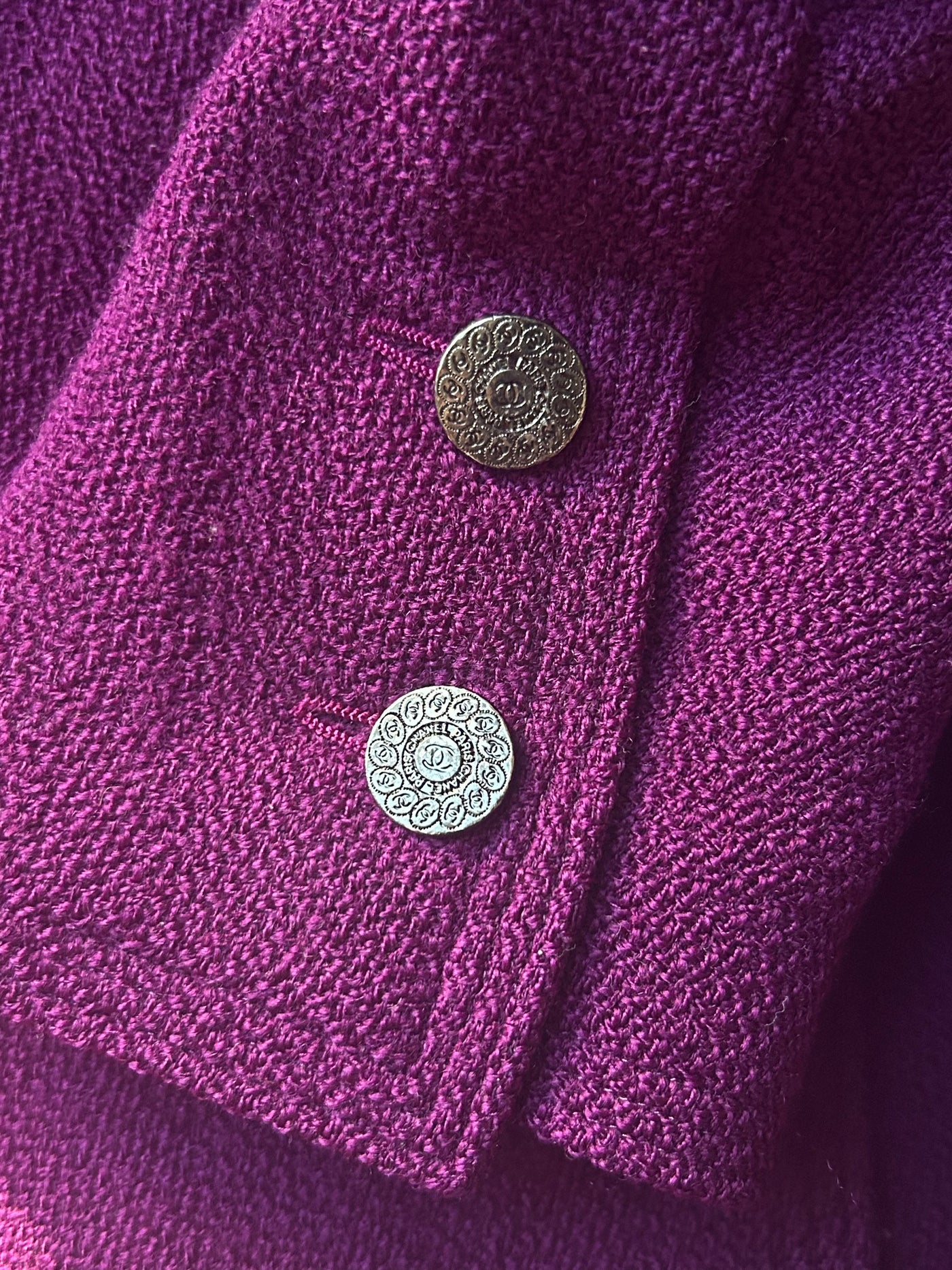 CHANEL purple wool jacket vintage 1997 size 42