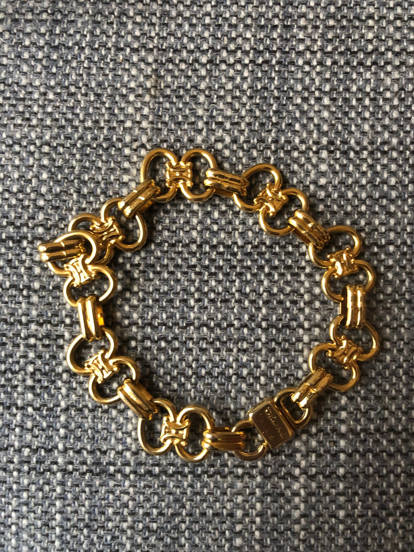 CELINE gold Arc de Triomphe chain bracelet