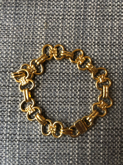 CELINE gold Arc de Triomphe chain bracelet