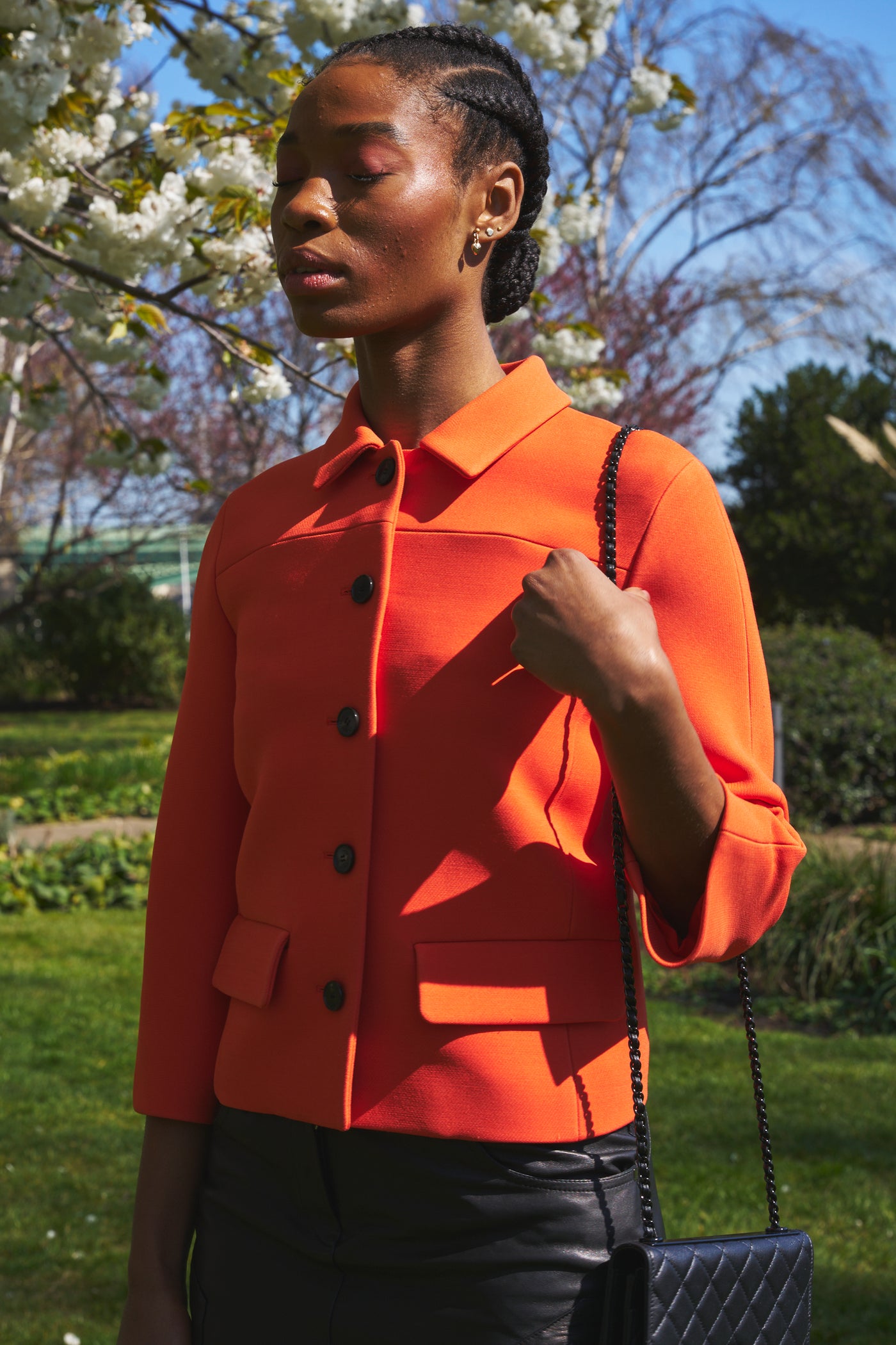 CHRISTIAN DIOR spring 2022 runway orange jacket size 38fr