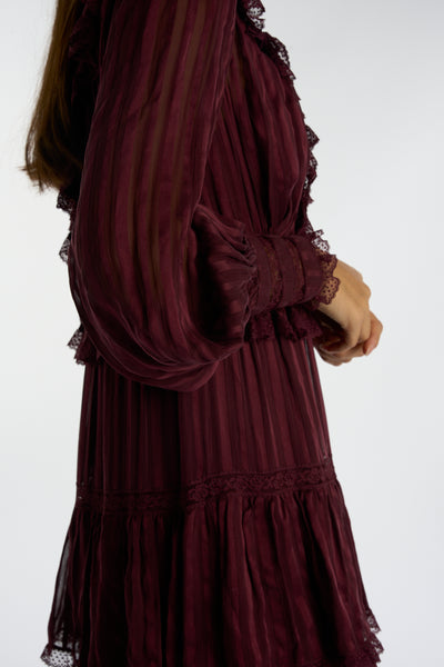 ZIMMERMANN burgundy mid length dress size 1