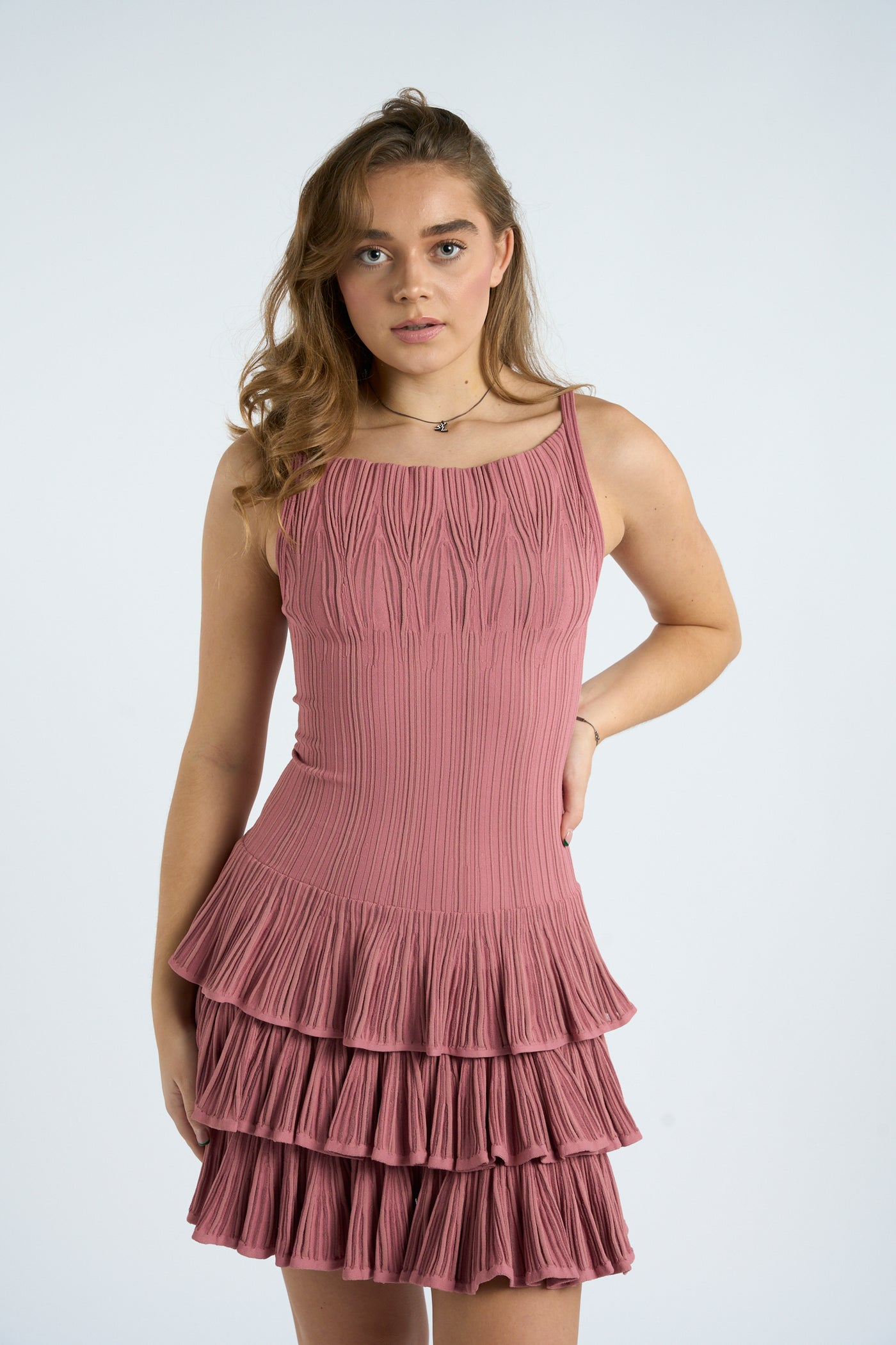 Azzedine ALAIA pink ruffles dress size 38