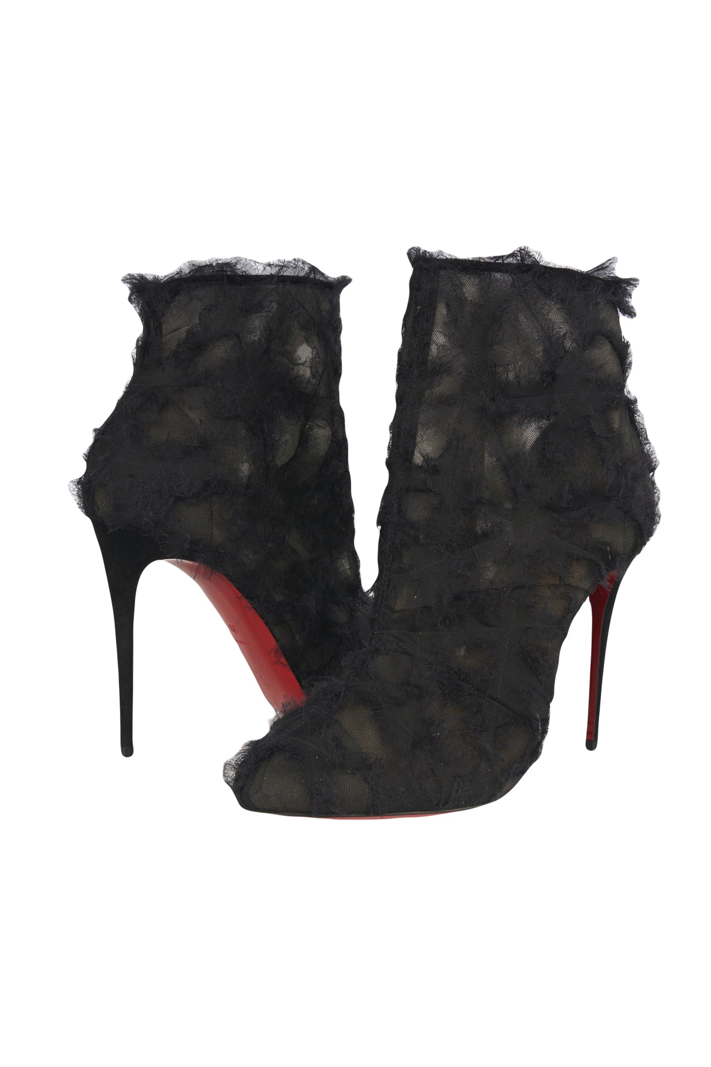 Christian LOUBOUTIN mesh see through boots size 39 never worn
