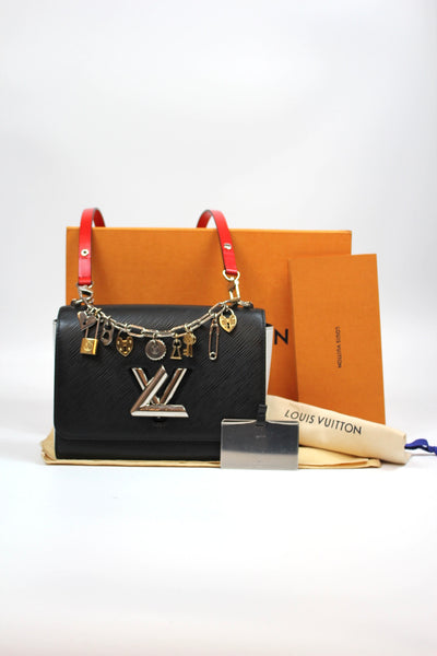LOUIS VUITTON Twist MM Love Lock Charm Limited Edition Epi leather Black White Red - Full set ( Box, dust bag, receipt)