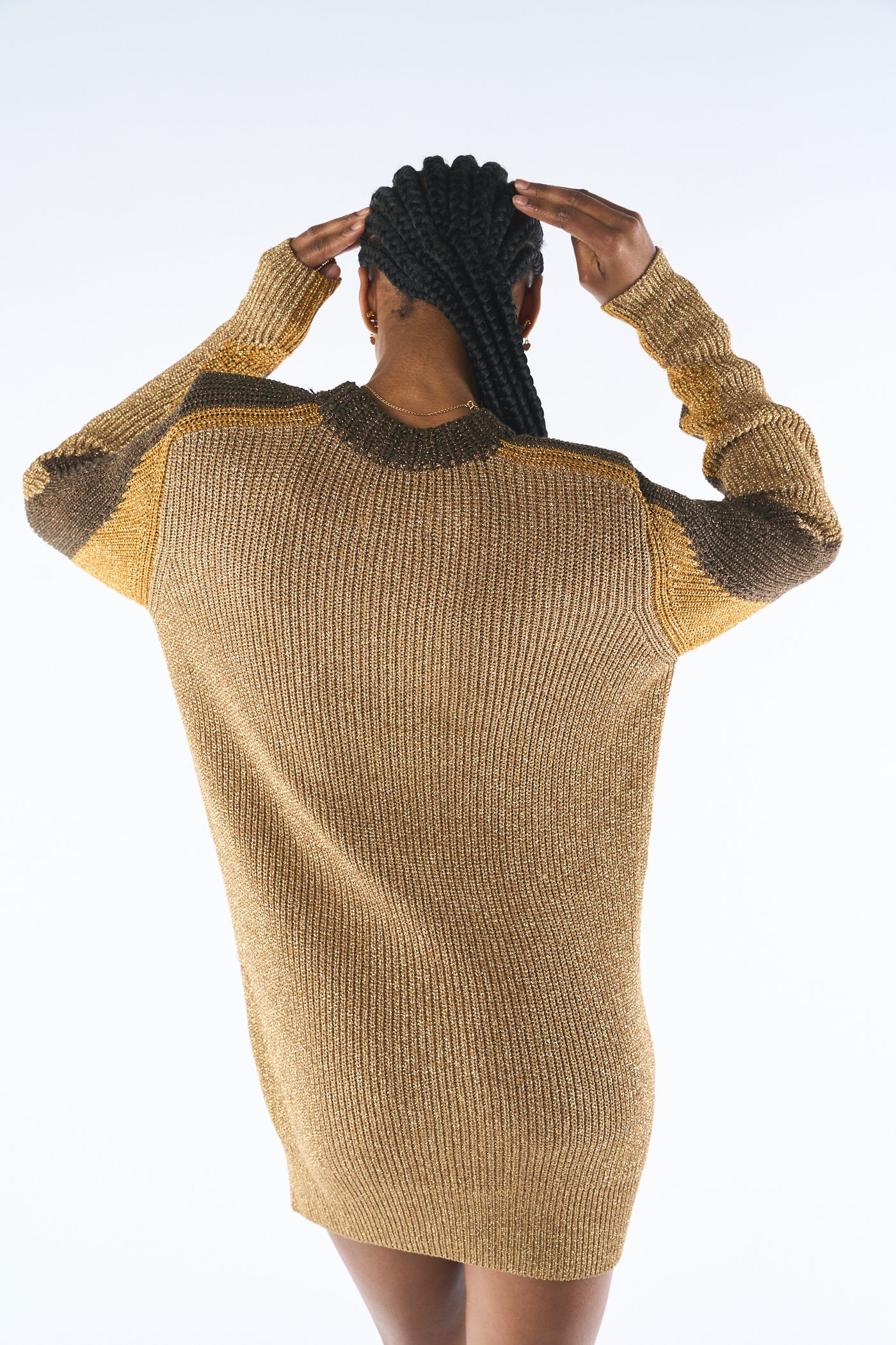 ZADIG & VOLTAIRE defile gold sweater dress
