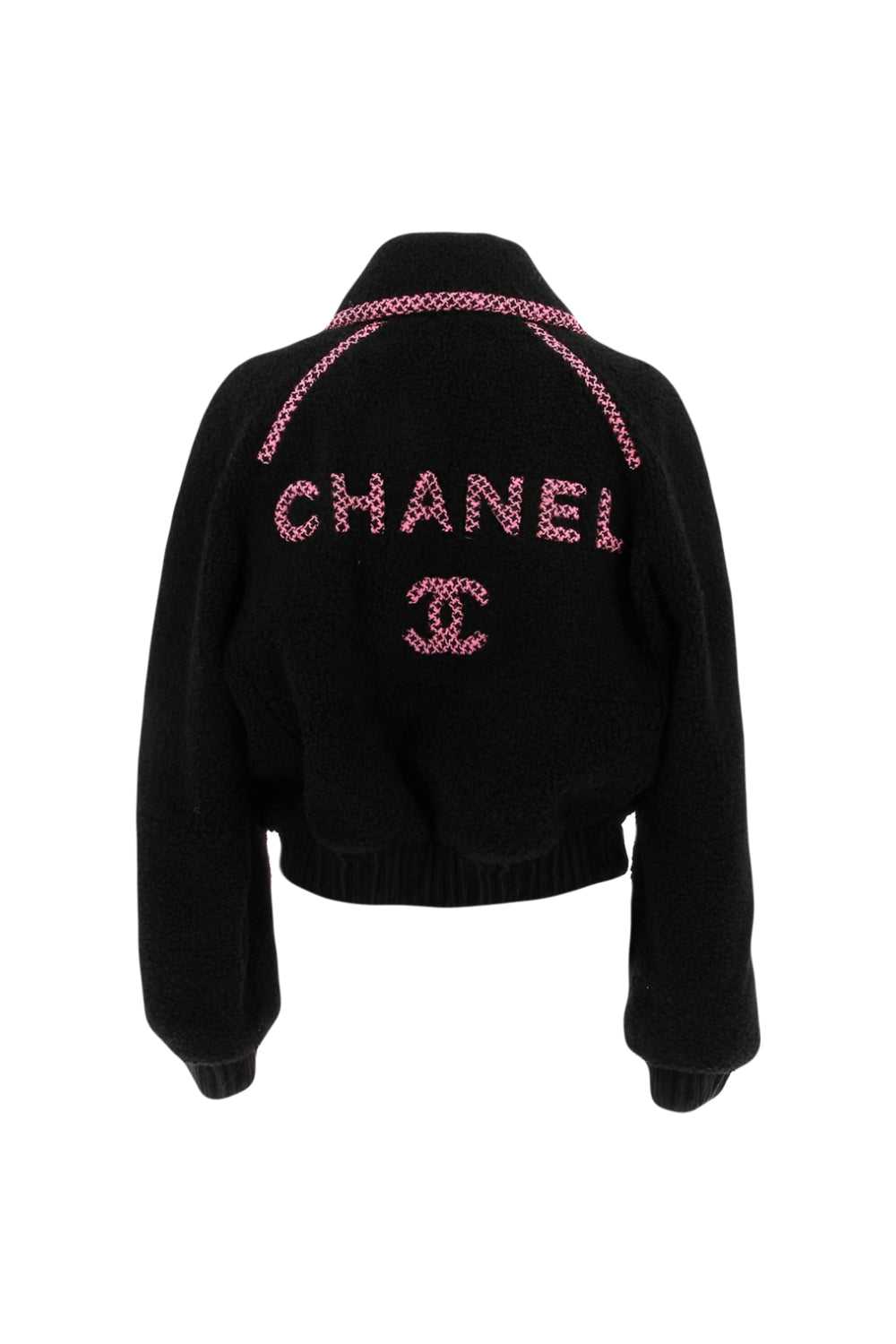 CHANEL COCO NEIGE Shearling Bomber Jacket size 42
