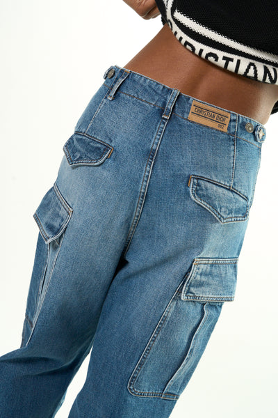 CHRISTIAN DIOR D02 8 capsule collection cargo jeans size 34 oversized