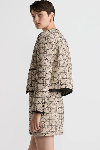 CHRISTIAN DIOR New Collection Macro Cannage Beige Cropped Jacket size 36 Current RRP 3900 euros