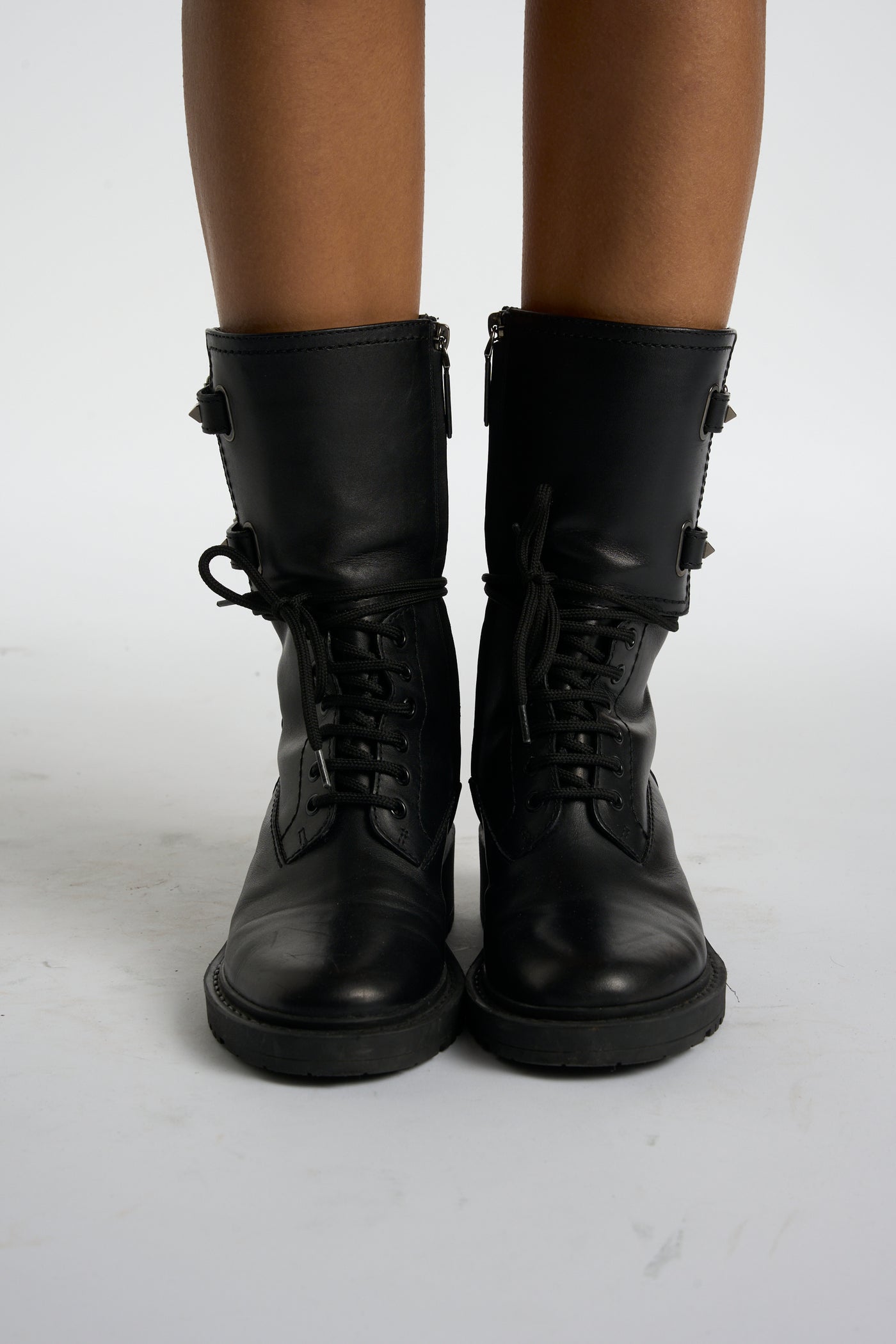 VALENTINO rockstud combat boots size 39