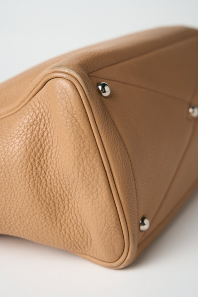 HERMES Victoria 35 clemence leather palladium hardware handbag